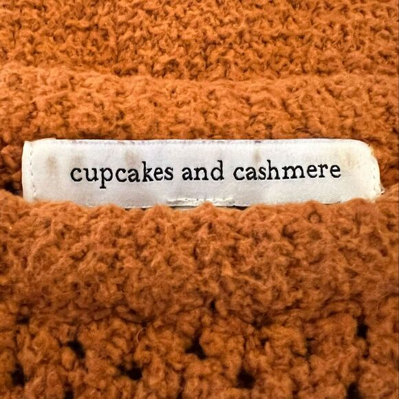 Burnt Orange Crewneck Sweater Cupcakes Cashmere L - Picture 6 of 9